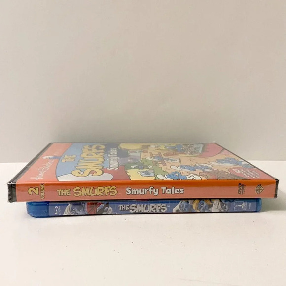 The Smurfs Blu Ray DVD and The  Smurfy Tales Hanna Barbera DVD New Sealed - Picture 3 of 10